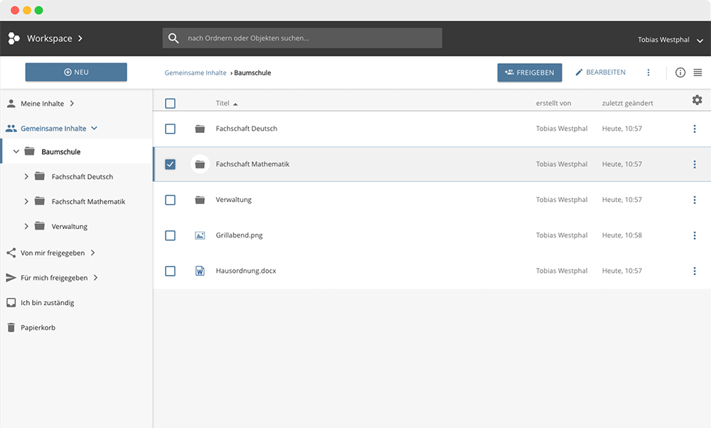 Bild: Gemeinsame Arbeitsbereiche